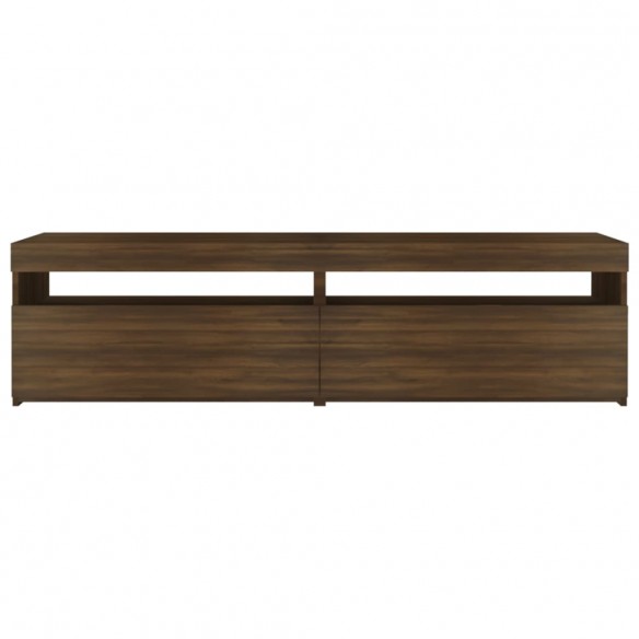 Meubles TV avec lumières LED 2 pcs Chêne marron 75x35x40 cm
