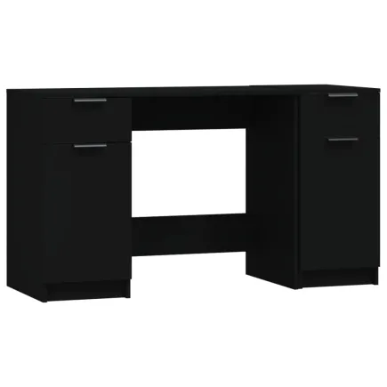 Bureau avec armoire latérale Noir  2