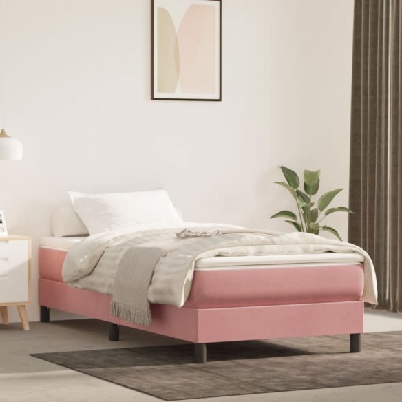 Lit et matelas Rose 80x200 cm Velours