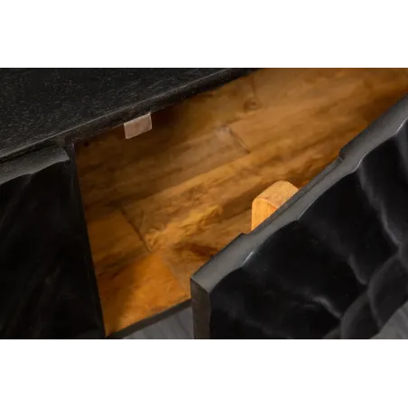 Meuble TV suspendu en bois massif de manguier – Style moderne – 160 cm