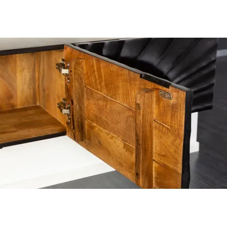 Meuble TV suspendu en bois massif de manguier – Style moderne – 160 cm