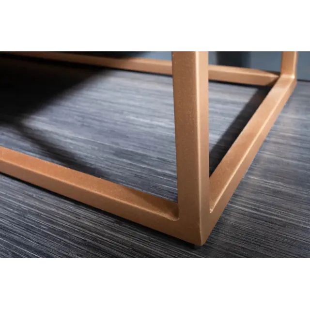 Meuble TV SCORPION 160 cm – Bois massif de manguier noir sculpté à la main, piètement doré