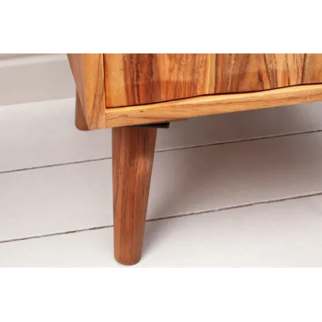 Chevet MYSTIC LIVING 60 cm en bois massif d’acacia – Naturel 3D avec rangement