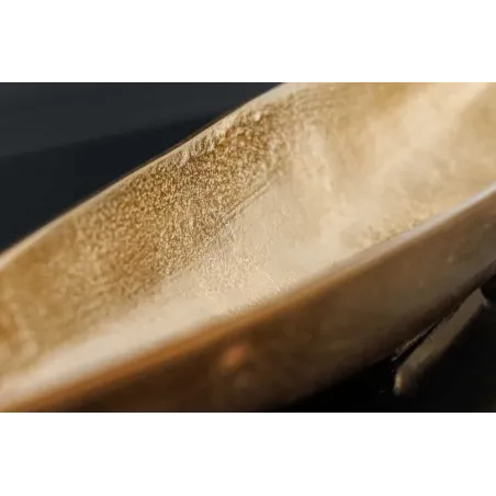 Coupe décorative GOLD LEAF 80 cm – Aluminium doré antique, fabrication artisanale