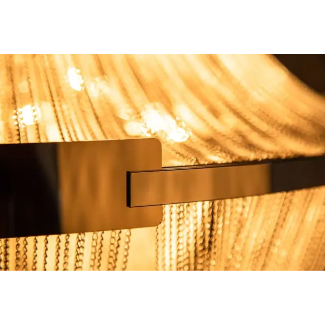 Lustre ROYAL XL 70 cm – Suspension argentée en chaînes métalliques, 6 ampoules E14