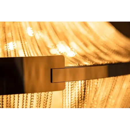 Lustre ROYAL XL 70 cm – Suspension argentée en chaînes métalliques, 6 ampoules E14