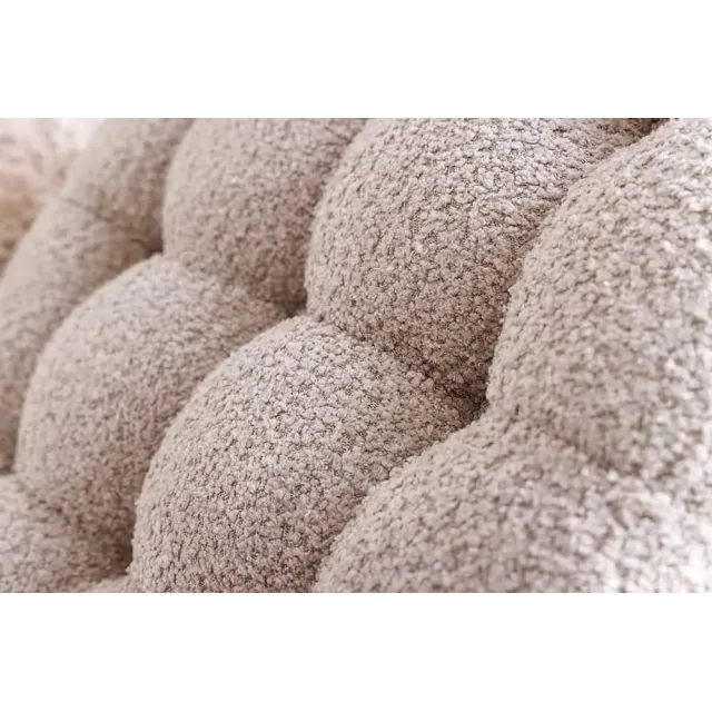 Pouf MODERN BAROCK 50cm – Pouf design champagner Bouclé avec espace de rangement