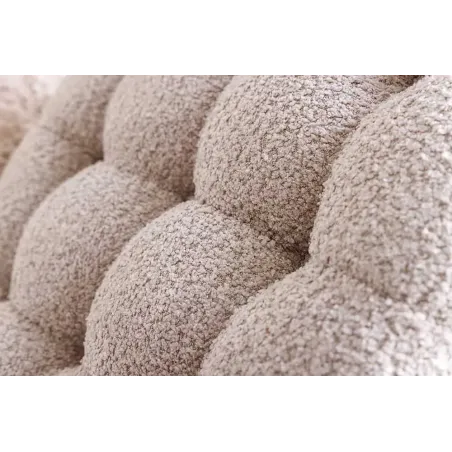 Pouf MODERN BAROCK 50cm – Pouf design champagner Bouclé avec espace de rangement