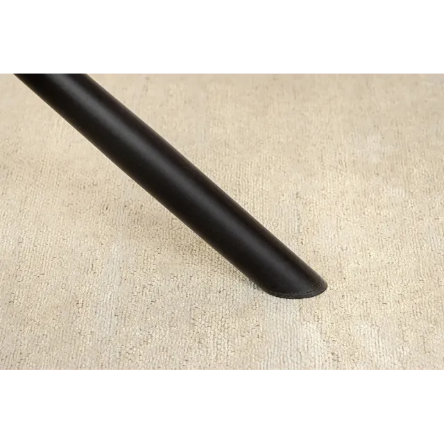 Chaise rétro pivotante UNIQUE – Revêtement chenille rouille/brun & pieds métal noir avec accoudoirs