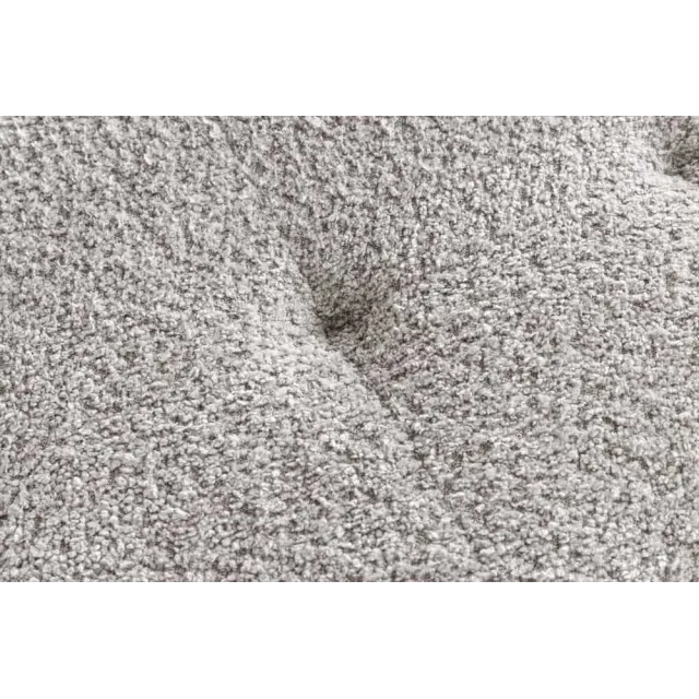 Banquette BOUTIQUE 100 cm – Tissu bouclé champagner greige avec pieds en métal noir réglables