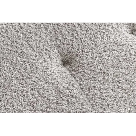 Banquette BOUTIQUE 100 cm – Tissu bouclé champagner greige avec pieds en métal noir réglables