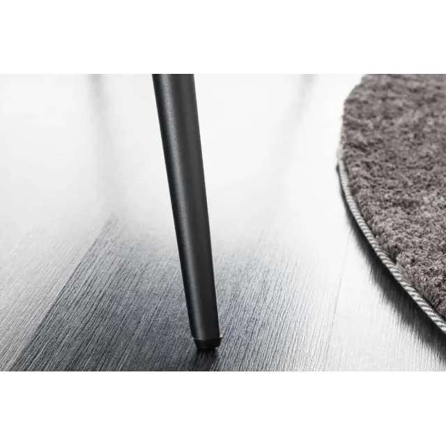 Banquette BOUTIQUE 100 cm – Tissu bouclé champagner greige avec pieds en métal noir réglables