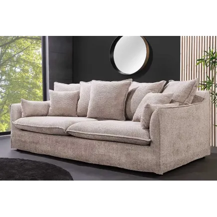 Canapé HEAVEN 3 places – 200 cm – Tissu bouclé champagner beige, coussins inclus, assise à ressorts Nosag 2