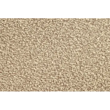 Banquette capitonnée VOGUE – 115 cm – Tissu bouclé taupe avec coffre de rangement intégré