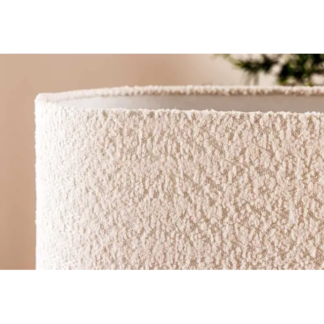 Lampe de table LOVERS 60 cm en bois massif naturel et abat-jour blanc