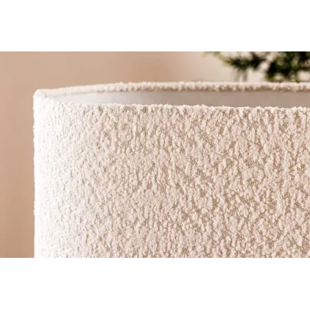 Lampe de table LOVERS 60 cm en bois massif naturel et abat-jour blanc