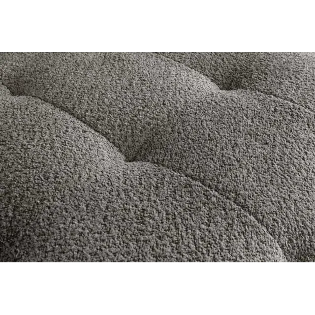 Canapé XXL ROYAL 295 cm gris en tissu bouclé – Grand canapé moderne avec assise à ressorts & 7 coussins inclus