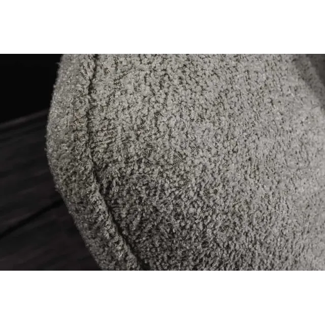 Canapé XXL ROYAL 295 cm gris en tissu bouclé – Grand canapé moderne avec assise à ressorts & 7 coussins inclus