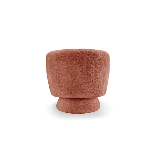 Fauteuil design BOSSA NOVA rotatif 360° – Bouclé effet rouille, confort moderne et style vintage