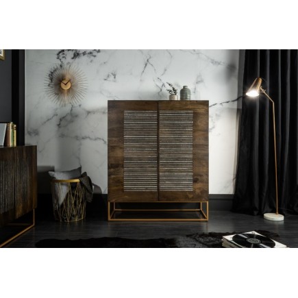 Bahut de 100cm en bois massif et agate 2