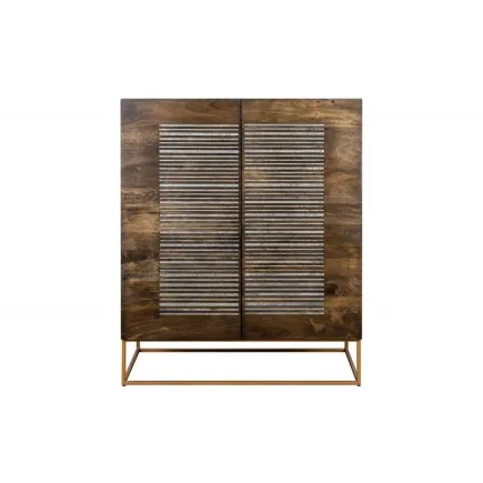 Bahut de 100cm en bois massif et agate