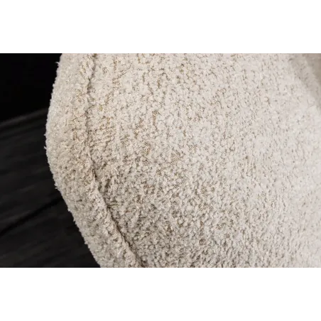 Canapé XXL ROYAL 295 cm – Bouclé champagne beige avec coussins, assise à ressorts et design moderne