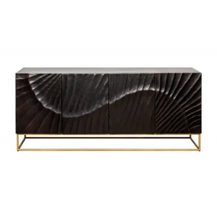Bahut de 177 cm design scorpion coloris noir