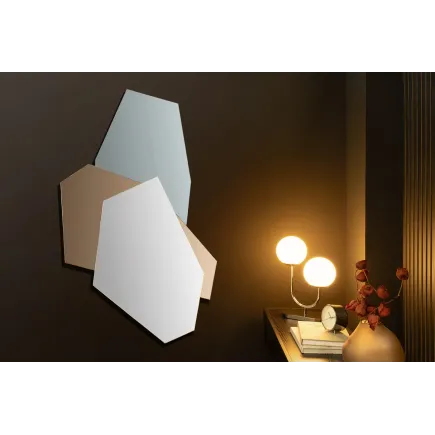 Miroir mural multicolore design géométrique 125 cm