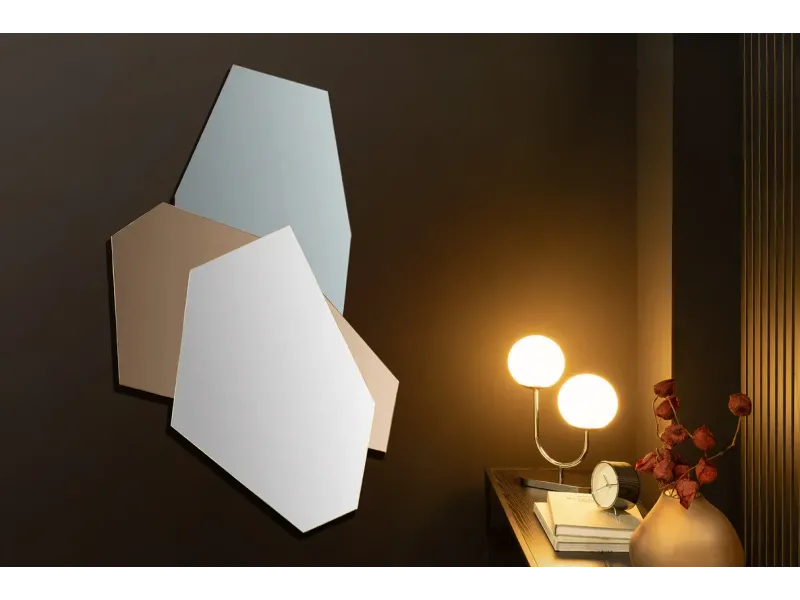 Miroir mural multicolore design géométrique 125 cm