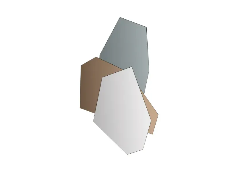 Miroir mural géométrique multicolore 125 cm – GEOMETRIC | Decozzia