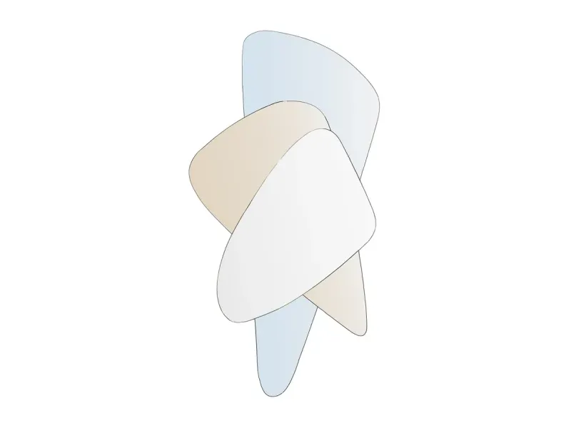 Miroir mural géométrique multicolore 120 cm – GEOMETRIC I | Décozzia