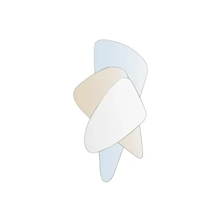 Miroir mural géométrique multicolore 120 cm – GEOMETRIC I | Décozzia