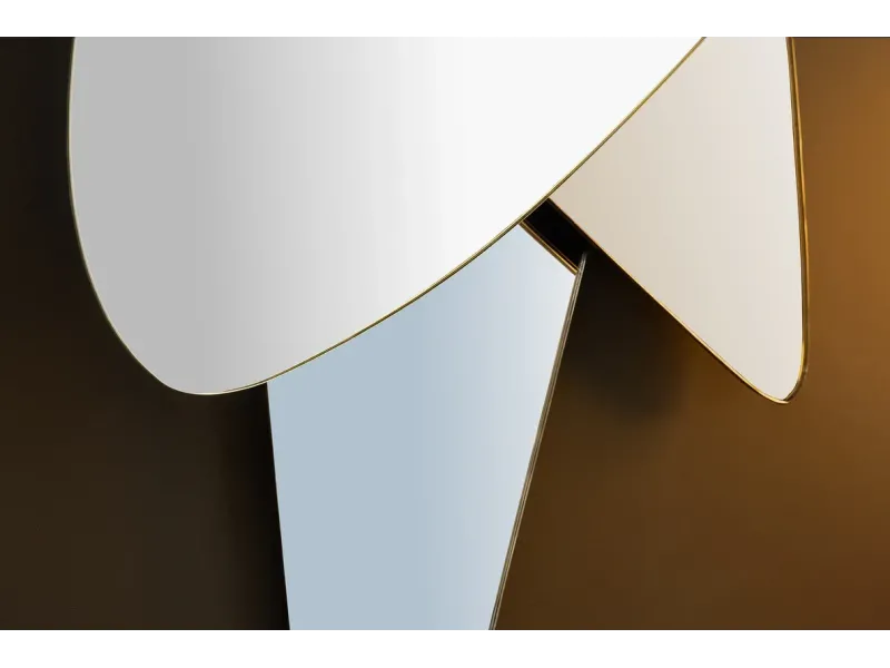 Miroir mural géométrique multicolore 120 cm – GEOMETRIC I | Décozzia