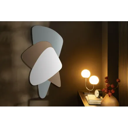 Miroir mural géométrique multicolore 120 cm – GEOMETRIC I | Décozzia