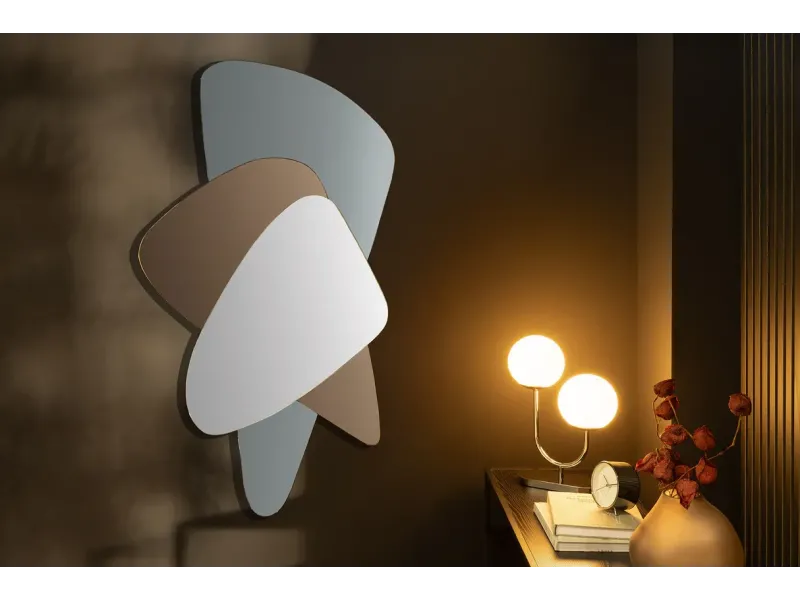 Miroir mural géométrique multicolore 120 cm – GEOMETRIC I | Décozzia