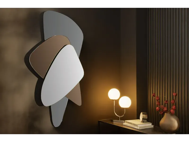 Miroir mural géométrique multicolore 120 cm – GEOMETRIC I | Décozzia