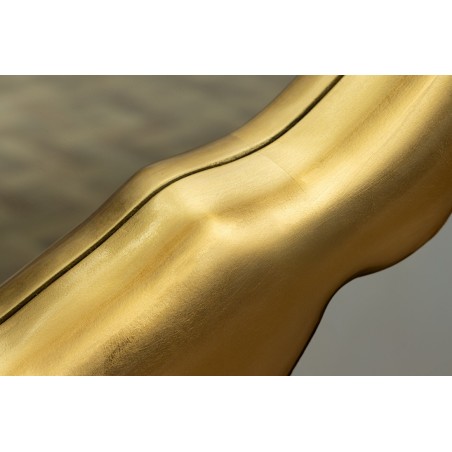 Miroir mural doré design moderne 90 cm – AURA | Décozzia