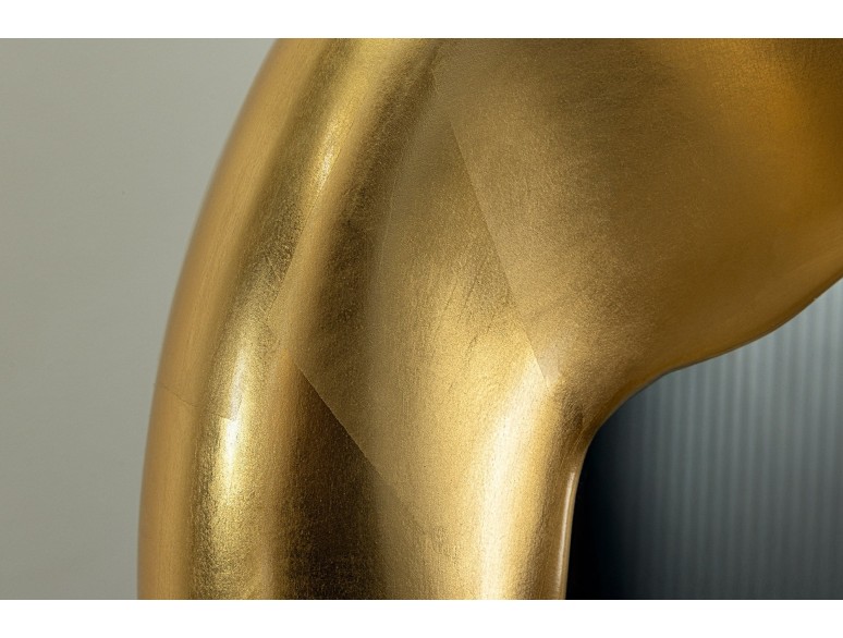 Miroir mural doré design moderne 90 cm – AURA | Décozzia