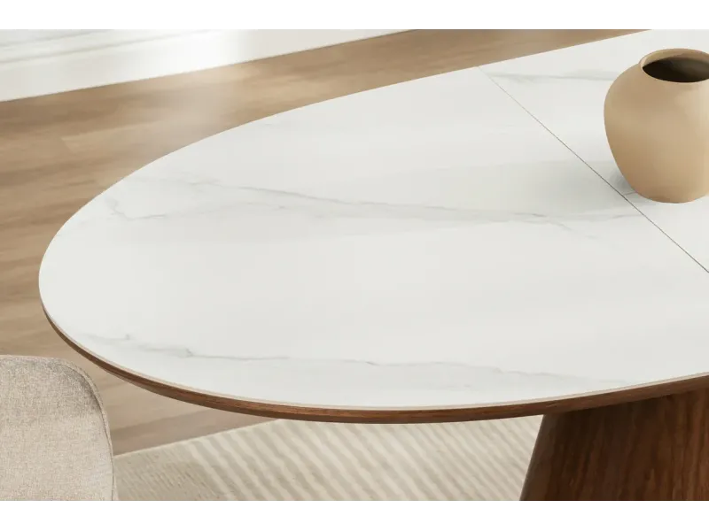 Table extensible ovale céramique 160-200 cm – table salle à manger design