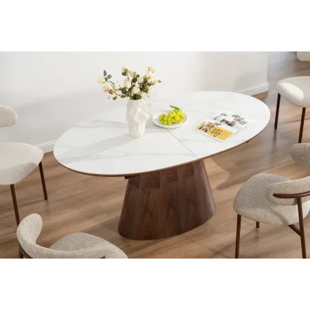 Table extensible ovale céramique 160-200 cm – table salle à manger design