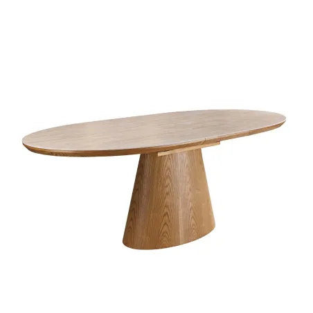 Table de salle à manger extensible céramique travertin 160-200 cm – UNIQUE | Decozzia