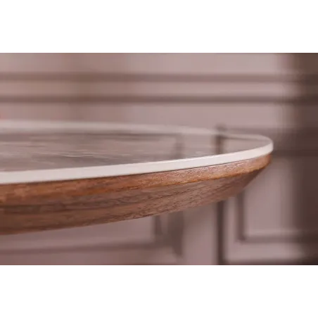 Table de salle à manger extensible céramique pierre naturelle 160-200 cm – UNIQUE | Decozzia