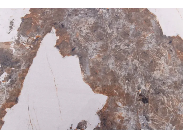 Table de salle à manger extensible céramique pierre naturelle 160-200 cm – UNIQUE | Decozzia