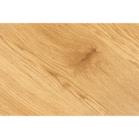 Table de salle à manger ronde chêne sauvage 120 cm avec piètement métal noir – HELIX | Decozzia