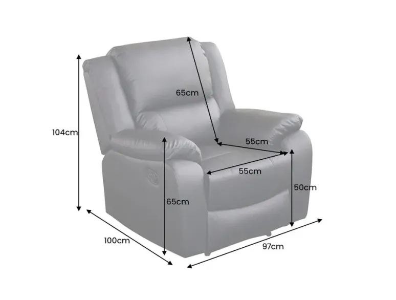 Fauteuil relax cinéma en similicuir noir – HOLLYWOOD | Decozzia