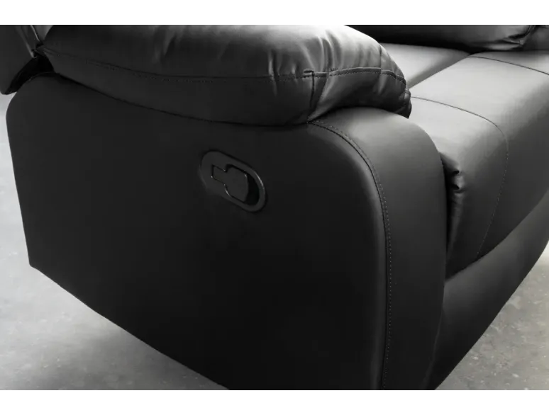 Fauteuil relax cinéma en similicuir noir – HOLLYWOOD | Decozzia