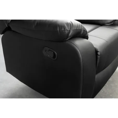 Fauteuil relax cinéma en similicuir noir – HOLLYWOOD | Decozzia