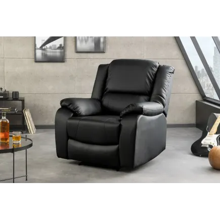 Fauteuil relax cinéma en similicuir noir  – HOLLYWOOD