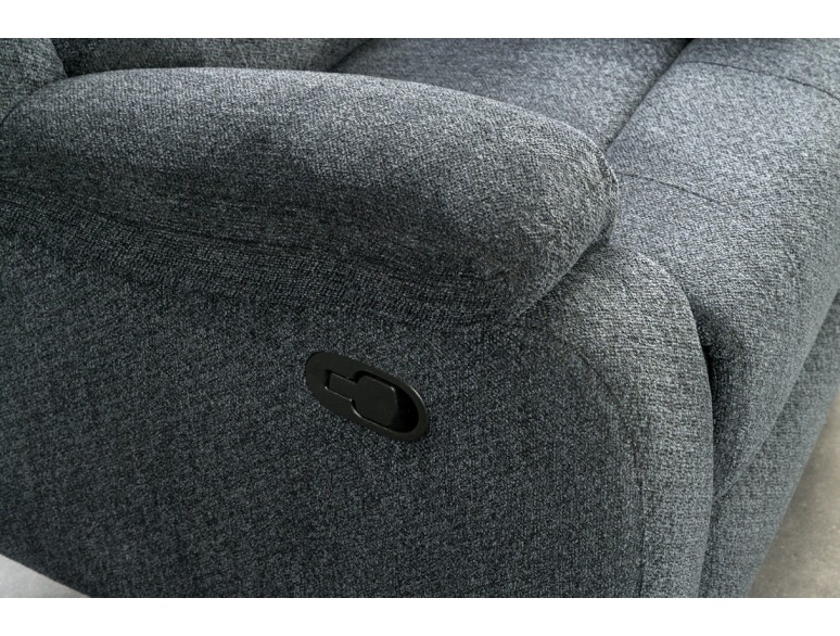 Fauteuil relax cinéma en tissu gris foncé – HOLLYWOOD | Decozzia