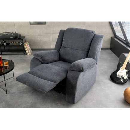 Fauteuil relax cinéma en tissu gris foncé – HOLLYWOOD 2